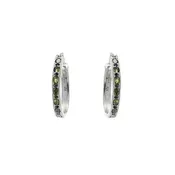 Armenta Green Tourmaline Round Hoop Earrings