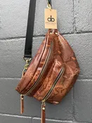 Allison Burns “Joan” Large Crossbody Bag Brown Snake (BAG ONLY)