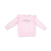 Angel Dear Baby Girl Christmas Lights Merry Ruffle Sweatshirt