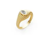 0.34ct Marquise Diamond Ridged Ring