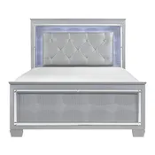 Homelegance Allura Full Panel Bed in Silver 1916F-1*