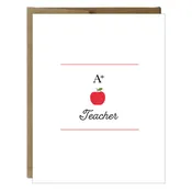 A+ Teacher Greeting Card