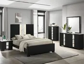RANGLEY BLACK 7PC QUEEN BEDROOM GROUP B6835