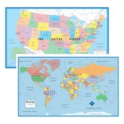 Beginners World and United States Maps Set