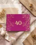 40th Birthday Custom Invitation Card  | 40th Birthday Milestone Party Invitation AMSO-254