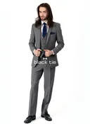 “Christian” Notch Lapel Grey Suit