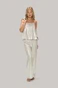 Metallic Linen Top
