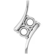 14K White Gold  4.1 mm Round Pendant Mounting