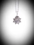 14KT WG 9 DIAMOND PENDANT