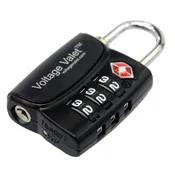 3 Dial TSA Indicator Combo Lock Black
