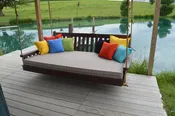 6' Poly Outdoor Twin Traditional English Swing Bed