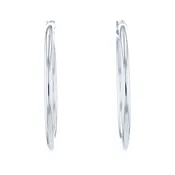 40 mm Sterling Silver Hoop Earrings
