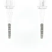 Classic Round Diamond Hoop Earrings in White Gold