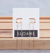 Paperclip Threader Earrings Gold Filled
