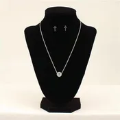 30994 Blazin Roxx Stamped Cross Necklace Set