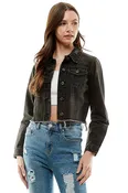 Cotton Distressed Denim Jacket