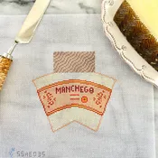 3D Wedge of Manchego 18 mesh Cheese Needlepoint Canvas