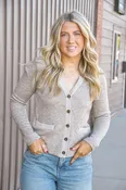 Contrast Pocket V-Neck Cardi