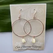 Rose Gold Pikake Hoop Earrings