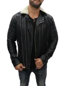 [Akito] Black Leather Jacket