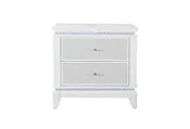 ALINA WHITE NIGHTSTAND WITH LED AND USB
