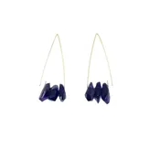 Aimee Petkus Amethyst Open Triangle Hoops