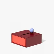 Small Cache Box in Red-Orange