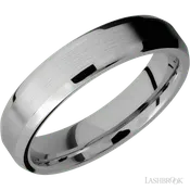 5 mm wide Beveled Titanium band.