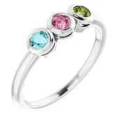Bezel Set Mothers Ring