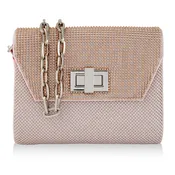 Camelia Turn Lock Crystal Clutch