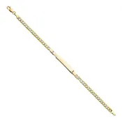 14K CUBAN WP ID BRACELET