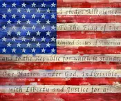 AMERICAN FLAG WITH PLEDGE BLANKET