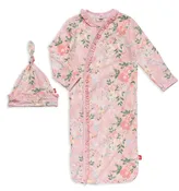 AINSLEE RUFFLE PLACKET GOWN + RUFFLE HAT SET