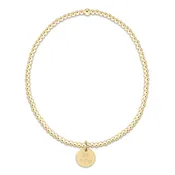 Classic Gold 2mm Bead Bracelet - Be You Small Gold Disc