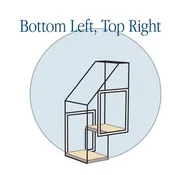 2 Step Catio Stairs - Bottom Left Top Right