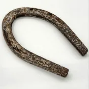 Antique Hand Forged Iron Horseshoe Primitive Farm Decor Rustic Heavy Artifact