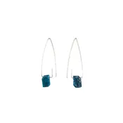 Aimee Petkus Teal Kyanite Open Triangle Hoops