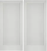 80" Primed 1 Panel Bevel Bead Interior Double Door, 1-3/8 Thick, PRI1801B2