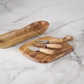 BER Olivewood 3 Pc Cheese Knife Set 5.25" BERARD, BROWNE [1]