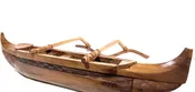 Acacia Koa Outrigger Canoe 10 Foot Tapa Carving with Stand | #yuy3818300