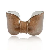 Beige Sparkle Candy Ribbon Cuff
