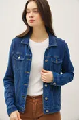 Garment-dye Cotton Fleece Trucker Jacket