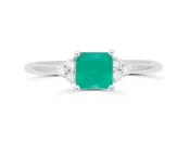 Emerald Petite Princess Ring 3.0