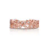 0.15 Carat Floral Diamond Band