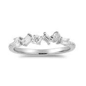 Baguette Round Diamond Band