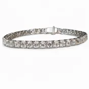 14k 5.01ctw Emerald Cut Diamond Tennis Bracelet