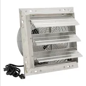 Crawl Space Shutter Fan - 12" OSHA Compliant Exhaust Fan with Louvers, 1,115 CFM
