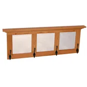 Amish Beveled 4 Hook Hall Mirror