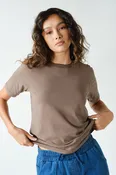 Adalynn Classic Boxy Fit Tee, Truffle