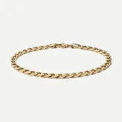 4mm Cuban Chain Bracelet - Gold Vermeil
